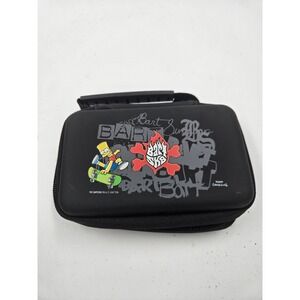 Nintendo DS Simpsons Bart Skate Hard Shell Carrying Case Black Graffiti